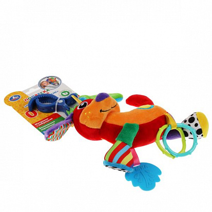 Фото RV-D4 Текстильная игрушка погремушка собачка подвеска с вибрацией на блистере Умка