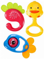 И-2676 Погремушка "Утенок и рыбка"0+(3 шт, в пакете) (Арт. И-2676)