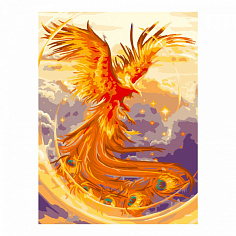 LORI Кпн-258 Картина по номерам на картоне 28,5*38 см "Феникс"