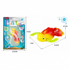 DN9905 Заводная игрушка для ванной Золотая рыбка 8см, цвет красный+желтый (DN9905)