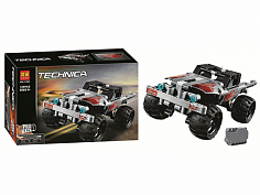 Г11295 Конструктор BELA Техника Машина для побега 128 деталей. 26х16.5х7 см. Пуллбек. (48)