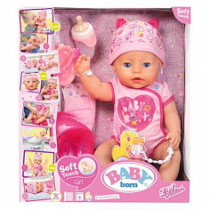 824368 кукла BABY BORN в блестящей розовой кофте