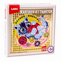 LORI Ап-036 Ап-036 Картина из пайеток "Котенок с клубком"