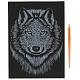 миниатюра 100SCRATCHART-CLR-WOLF Гравюра 18*24 см волк, цветная MultiArt