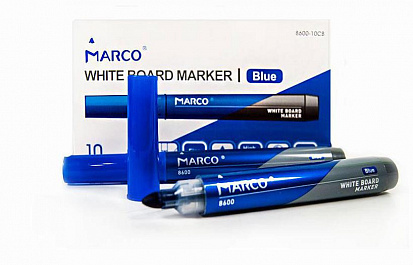 Фото MARCO 8600-10CB blue Маркер для сухостираемых досок MARCO "BOARD", синий