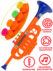 И-4118 Труба-1"Веселый оркестр" 35см (цвет микс,в пакете) (Арт. И-4118)