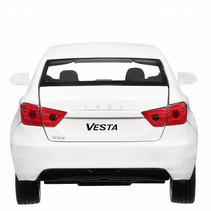Фото 1251124JB ТМ "Автопанорама" машинка металлическая, LADA VESTA седан, масштаб 1:24, цвет белый, откр
