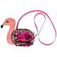 миниатюра F80131-17 Мягкая игрушка сумочка в виде фламинго из пайеток 16х18см, в пак МОЙ ПИТОМЕЦ