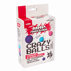 LORI Опи-005 Химические опыты Crazy balls Мир пикселей "Голубые, розовые, фиолетовые"