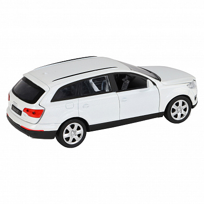 Фото 1251391JB ТМ "Автопанорама" Машинка металл. 1:32 Audi Q7, белый, инерция, свет, звук, откр. двери, в