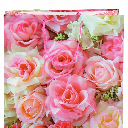 Фото CLRBG-FLO2-03 Пакет подарочный глянцевый цветы 33*46*20см в пак. Играем вместе уп-12шт