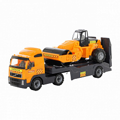 ПОЛЕ8855 "Volvo", автомобиль-трейлер + дорожный каток (в сеточке)