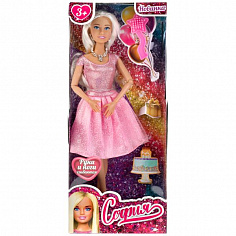 66001-BF1-S-BB Кукла 29 см София сингл, день рождение, расческа, в кор. КАРАПУЗ