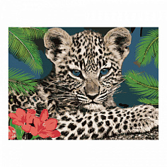 LORI Кпн-301 Картина по номерам на картоне 40*50 см "Голубоглазый малыш"