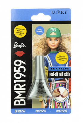Фото Т20054 Barbie BMR1959 Lukky Лак для ногтей цвет Серебряный Металлик, блистер, объем 5,5 мл.