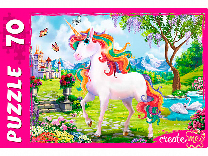Фото товара УК70-5660 ПАЗЛЫ 70 элемента. ЕДИНОРОГИ №3 (Арт. УК70-5660)