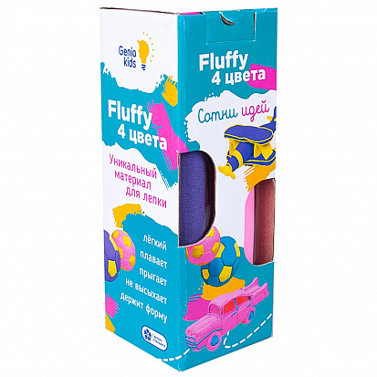 Фото TA1501 Воздушный пластилин для детской лепки "Fluffy 4 цвета"