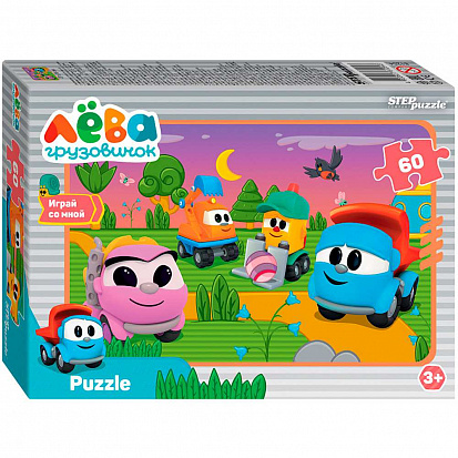 Фото товара 81254 Пазл 60 Грузовичок Лёва. Друзья 81254 Степ