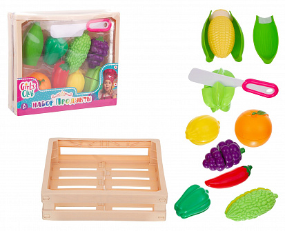 Фото товара IT108591 Набор "Продукты" "Girl's club" на липучках, в/п 22,5*20*6 см