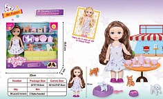 BLD316-1 кукла 15 см с домашними питомцами 2 вида