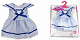 миниатюра KQ079734 Одежда для куклы 39-45см: платье "Морячка", пакет с вешалкой