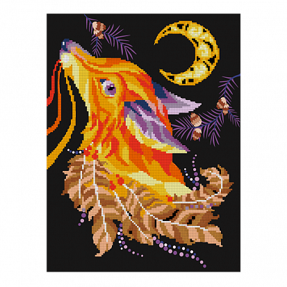 LORI Ам-001 Алмазная мозаика 30*40 см (частичное заполнение) "Лиса" фото