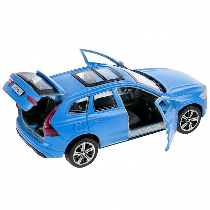 Фото XC60-12FIL-BU Машина металл VOLVO xc60 r-design матовый синий 12 см, двери, багаж, в кор. Технопарк