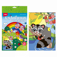 LORI Ркн-032 Картина по номерам для малышей "Счастливый енотик"