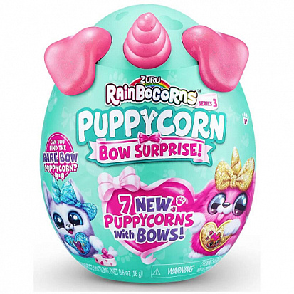 Фото 9269 Игровой набор Rainbocorns сюрприз в яйце Puppycorn Bow Surprise в ассортименте