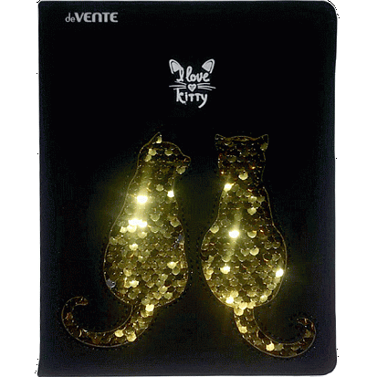 Фото товара 2051986 Записная книжка deVENTE A5 "Love Kitty" 160с,крем.бум, клетка, тв.обл, иск.кожа, ляссе (2051