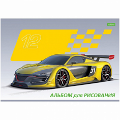 Х-12А4С (086125) Альбом 12л А4 Автоспорт на скобе Hatber
