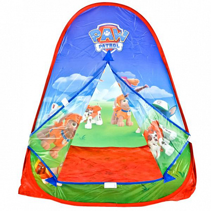 Фото GFA-PP01-R Детская игровая палатка "играем вместе" "щенячий патруль" 81*91*81см в сумке