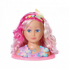 829721 кукла BABY BORN голова с розовыми волосами