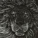 миниатюра LORI Гр-753 Скретчинг 30*40см Неоновые животные. Классика "Мудрый лев"