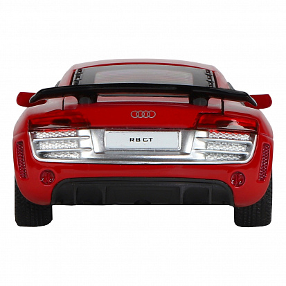 Фото 1251311JB ТМ "Автопанорама" Машинка металл.,1:32 Audi R8 GT, красный, инерция, свет, звук, откр. две