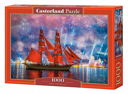 Фото товара Пазлы C-104482 Алые паруса, 1000 деталей Castor Land