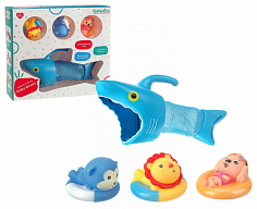 IT107220 Набор игрушек для купания "Elefantino", акула и животные, в/к 32,2*10,7*28,5 см