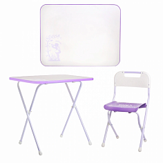 КПР-3 Комплект детской мебели с рисунком в стиле "Ретро" сиреневый КПР/3