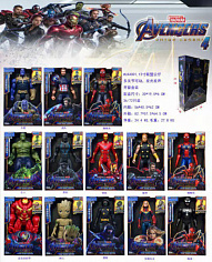 Л8899 Фигурки героев "Мстители"12 видов со звуковыми эффектами. 30х17.5х6 см.(36/72)