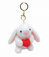 Мягкая игрушка Брелок заяц с сердцем