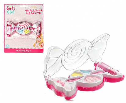 Фото товара IT106998 Косметика для детей "Girl's Club" в наборе: тени, губная помада, на блистере 22,5*16*2,5 см