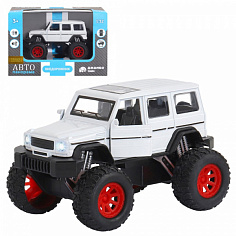 1251233JB ТМ "Автопанорама" Машинка металл.1:32 "Внедорожник", белый, инерция, откр. двери, свет, зв