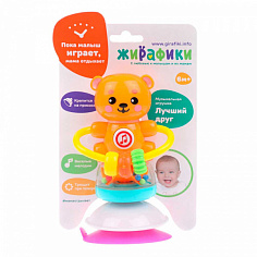 939837 Игрушка э/ф "Лучший друг. Мишка" на присоске с музыкой, гремит, 3AG13 включ.