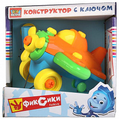 YC-4207-R Конструктор самолёт с ключом "город мастеров" фиксики в русс. кор.