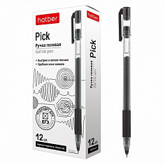X-GP_085158 Ручка гелевая Pick Черная 0,7мм Hatber ЕГЭ