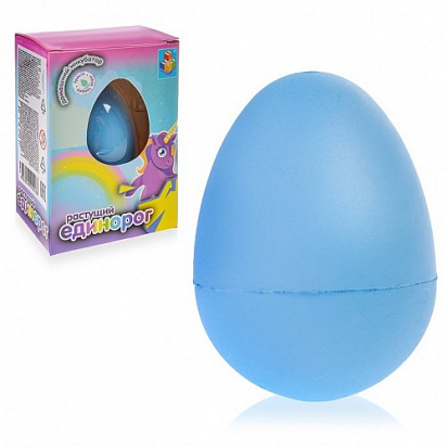 Фото Т15938 1toy домашний инкубатор, яйцо с раст. единорогом, 4.5*6.5cm, размер упаковки 7.5*5*4.6cm, 12 