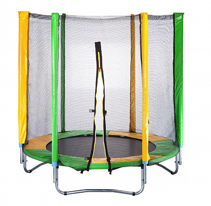 Фото Каркасный батут с защитной наружной сеткой В-15280, размер 1,5м*1,5м*1,6м