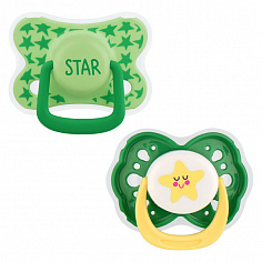 LUBBY13657 LUBBY Соска-пустышка"Любимая",от 6мес,силикон,симметричный сосок,колько,колпачок