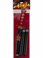 Y18544179 Игровой набор "Ниндзя" красный (катана и нунчаки, в пакете) ( Арт. Y18544179)