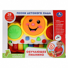 B1095960-R (24) Обучающее пианино на бат. Стихотворения М.Дружининой,28 потешек и песен из м/ф.ТМ "У